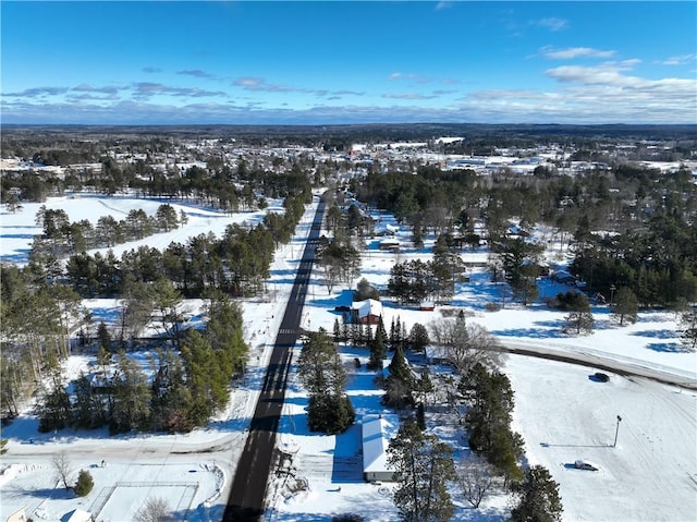 view of snowy aerial view