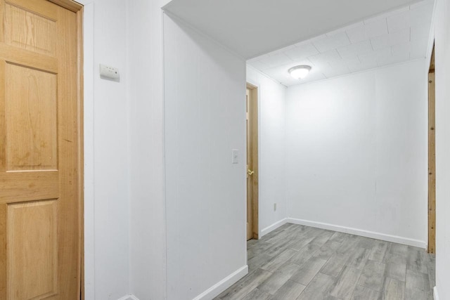 hall featuring light hardwood / wood-style floors