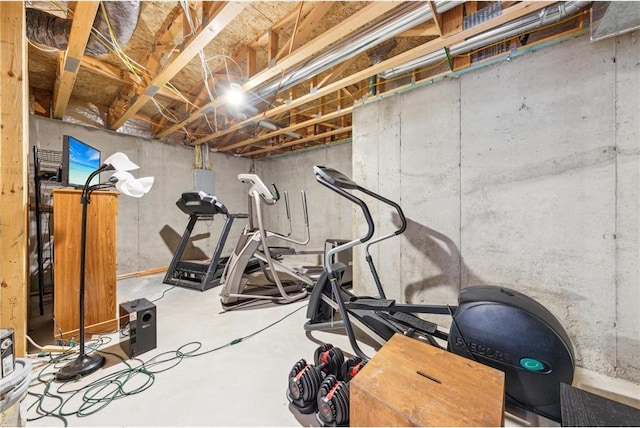 view of workout area