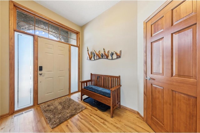 entryway featuring light hardwood / wood-style flooring