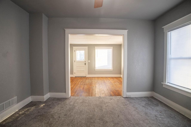 view of carpeted spare room