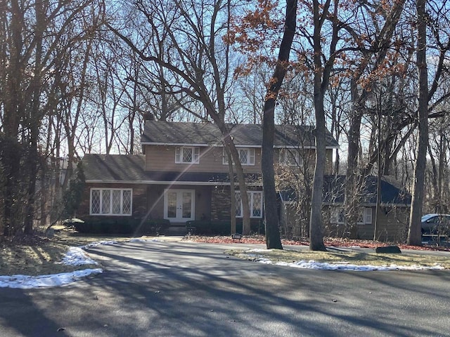 view of front of property featuring french doors