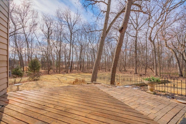 view of wooden terrace