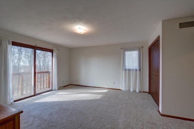 view of carpeted empty room