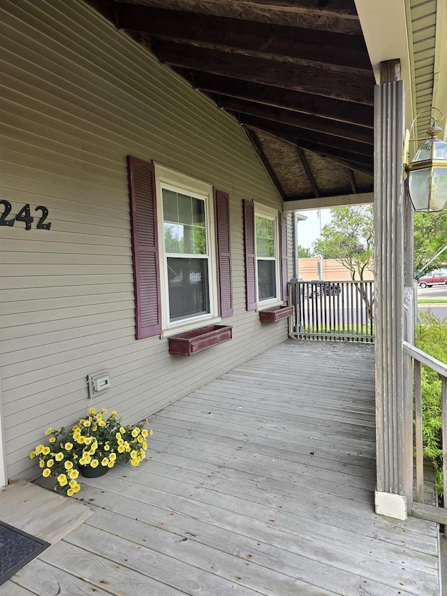 242 W Hickory St, Lancaster, WI 53813 - view of wooden deck