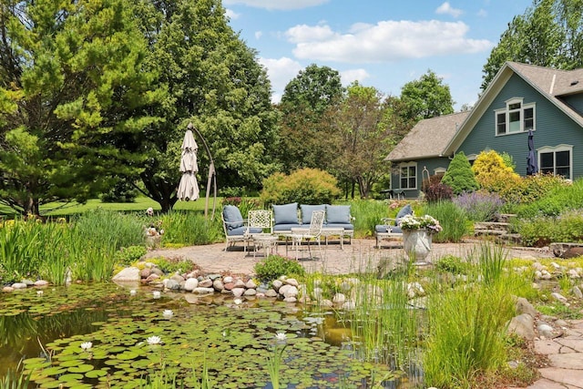 view of yard with a patio area