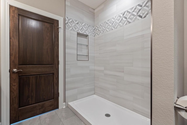 bathroom featuring walk in shower