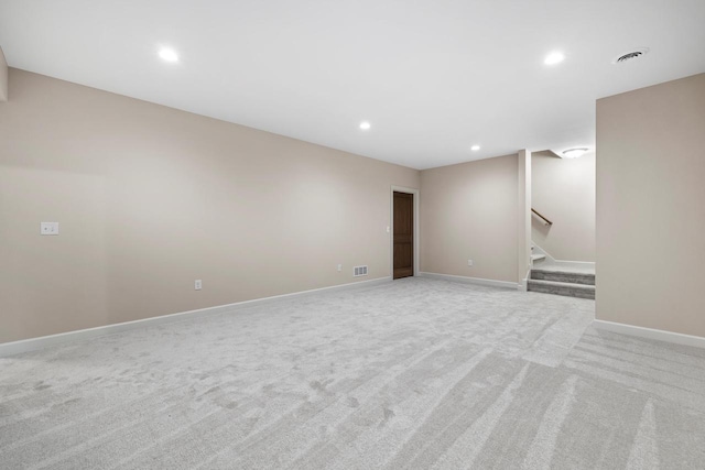 interior space with light colored carpet