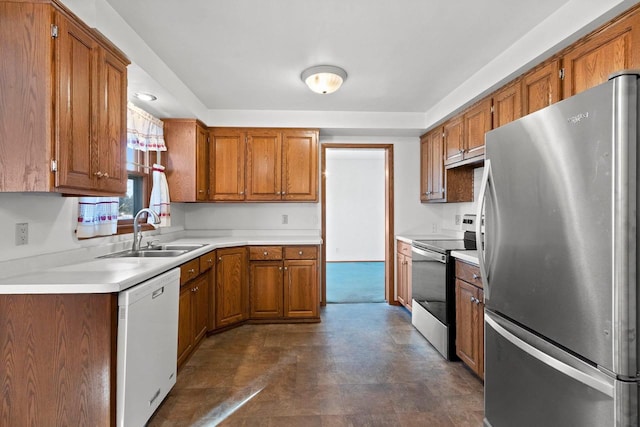 kitchen featuring sink and appliances with stainless steel finishes