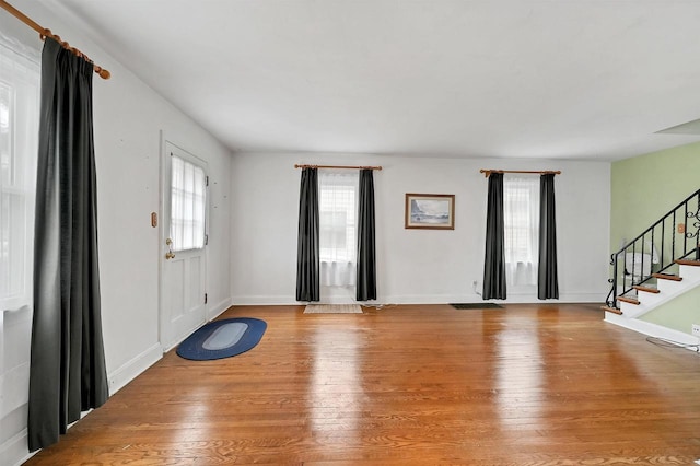 entryway featuring wood-type flooring