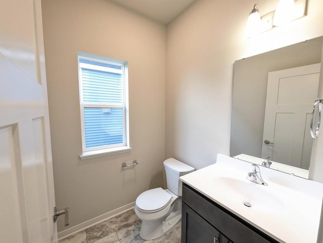 6839 Belle Fontaine Blvd, Middleton, WI 53562 - half bath with toilet, plenty of natural light, vanity, and baseboards