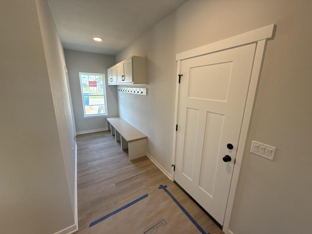 N118W1479 Mistletoe Rd, Germantown, WI 53022 - mudroom with baseboards and light wood-style flooring