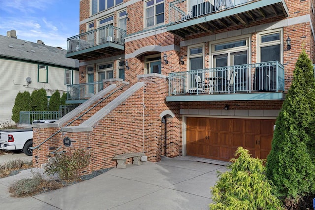 exterior space featuring a garage