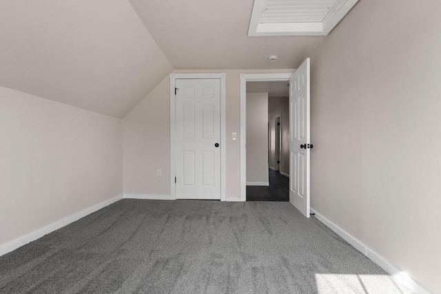 bonus room featuring carpet and lofted ceiling