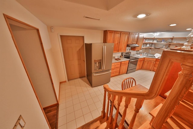 kitchen with appliances with stainless steel finishes