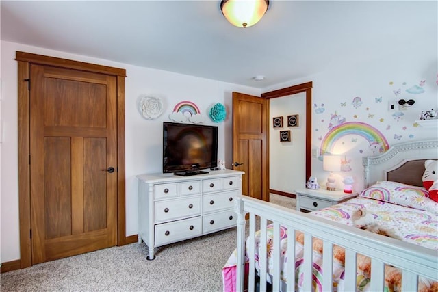 view of carpeted bedroom