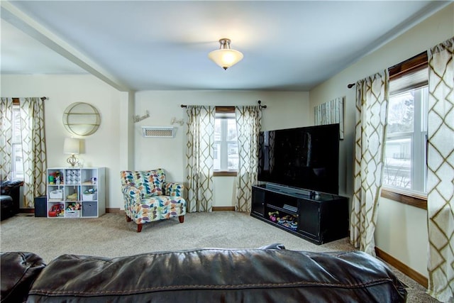 view of carpeted living room