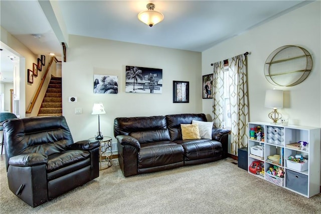 view of carpeted living room