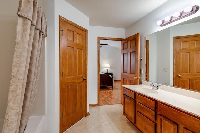 bathroom with vanity