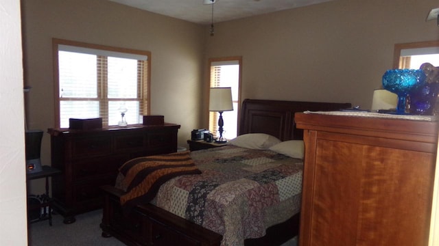 view of carpeted bedroom