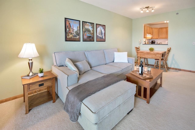 view of carpeted living room