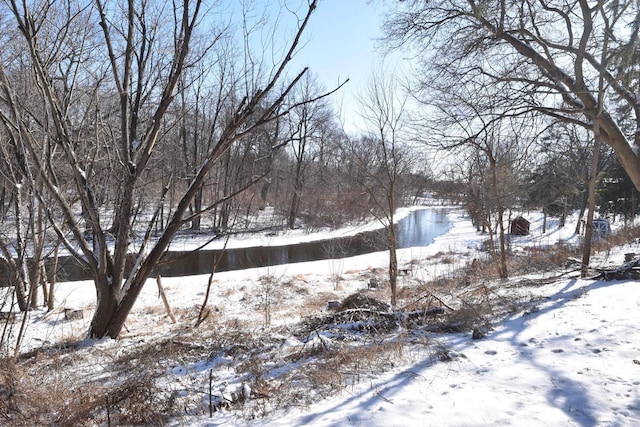 view of snowy yard