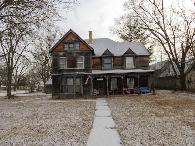 view of front of property with a porch