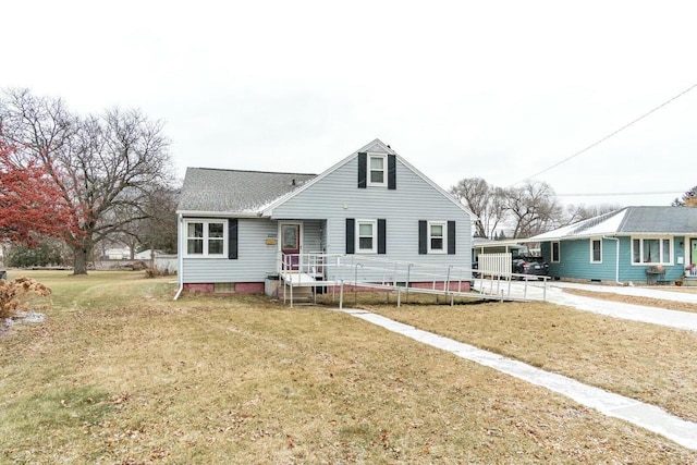 view of front of house featuring a front yard