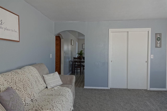 view of carpeted living room