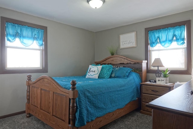 bedroom with carpet floors