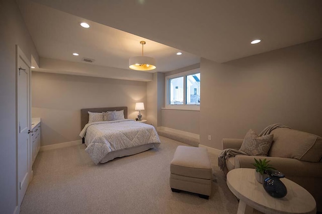 view of carpeted bedroom