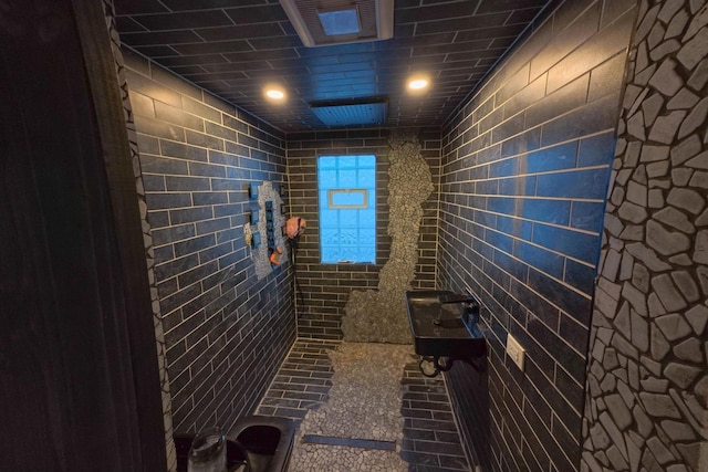 bathroom featuring walk in shower