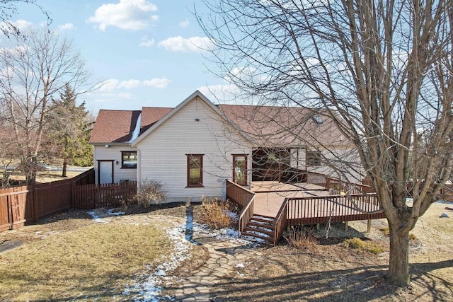 2743 Brooks Ridge Dr, Sun Prairie, WI 53590 - rear view of house featuring a deck