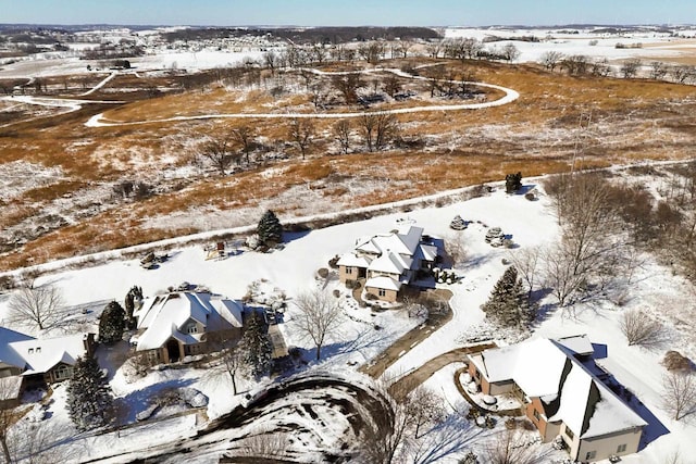 view of snowy aerial view