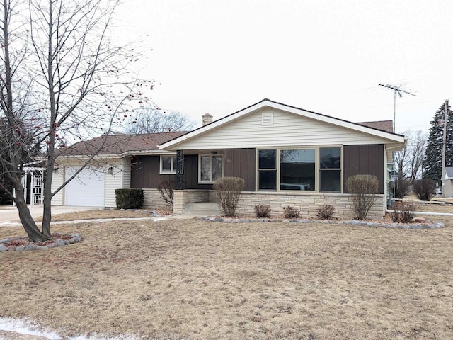 ranch-style house with a garage