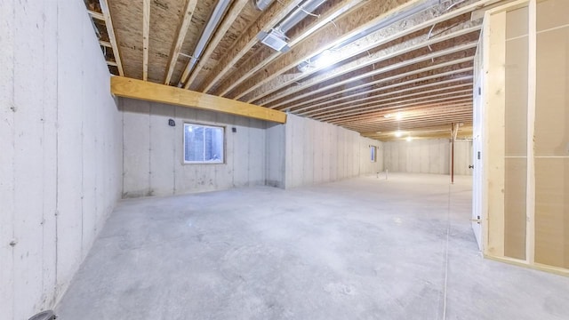 view of basement