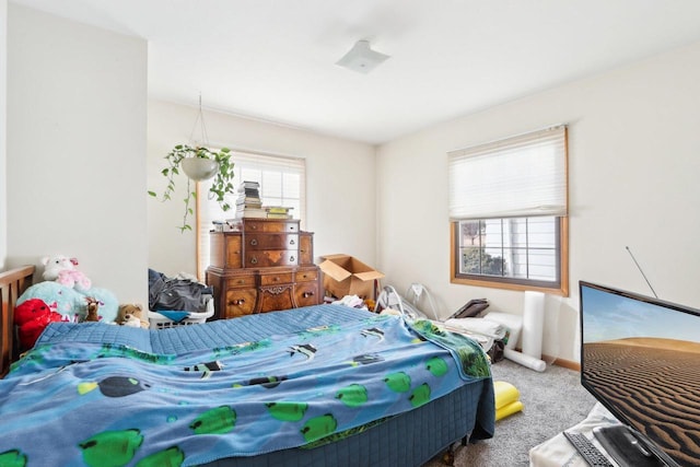 view of carpeted bedroom