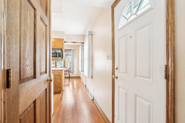 interior space featuring light hardwood / wood-style floors