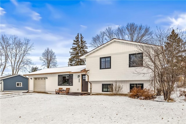 tri-level home with a garage