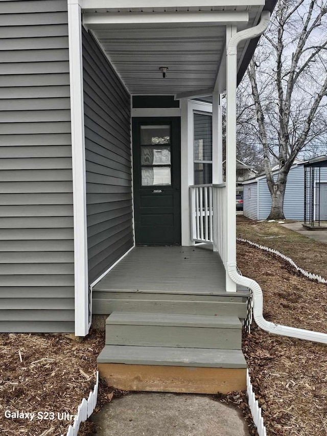 view of doorway to property