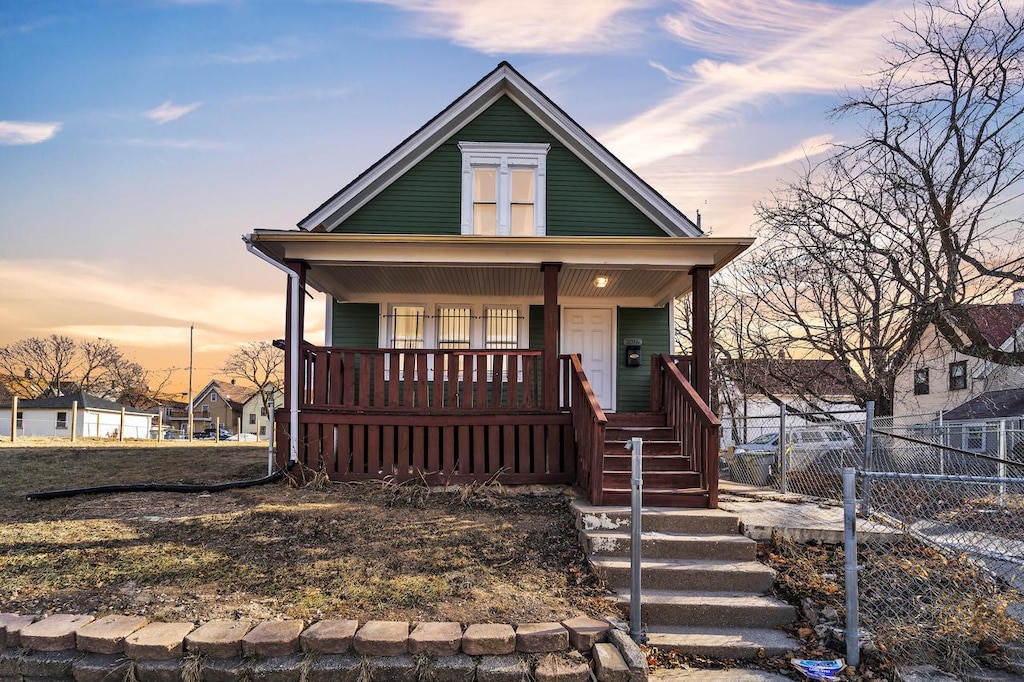 bungalow with a porch