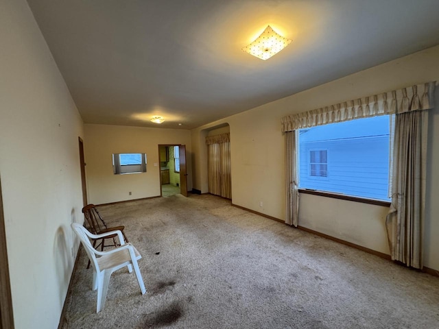 interior space featuring carpet