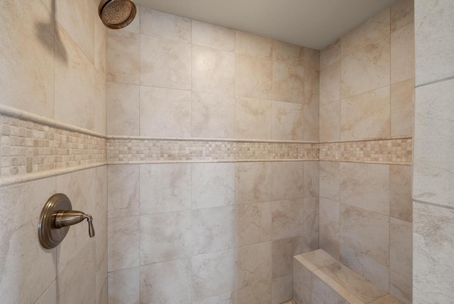 details with tiled shower