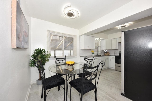 dining room with sink