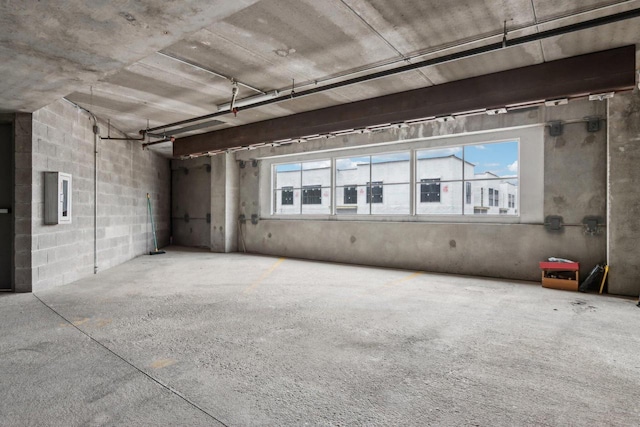 interior space featuring plenty of natural light and electric panel