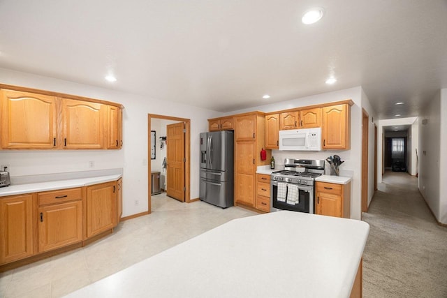 kitchen with appliances with stainless steel finishes