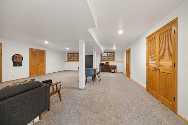 view of carpeted living room