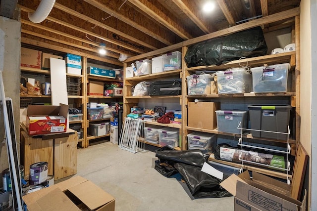 view of storage room