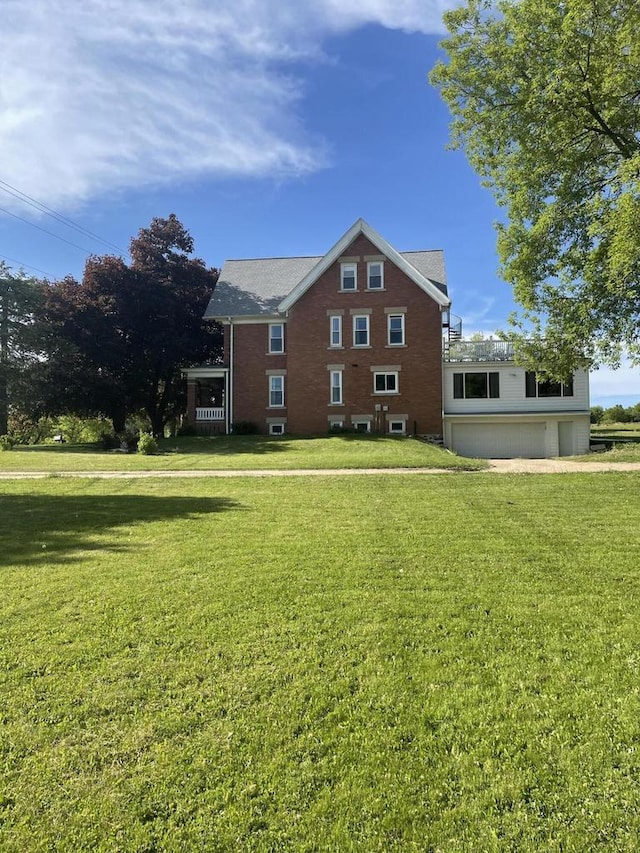 exterior space with a front yard