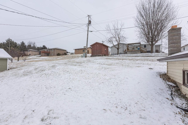 view of snowy yard